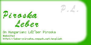 piroska leber business card